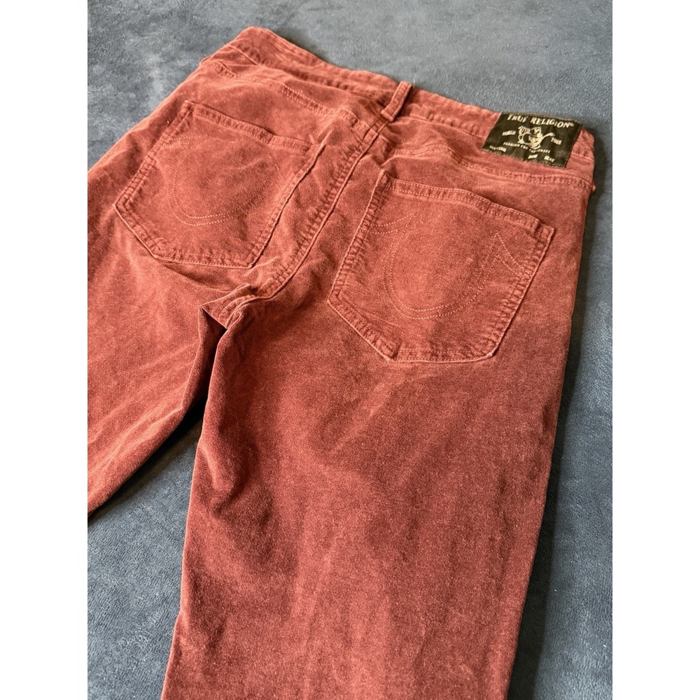True Religion Brick Red Corduroy Skinny Pants Womens 29x28 Y2K Skinny Jeans